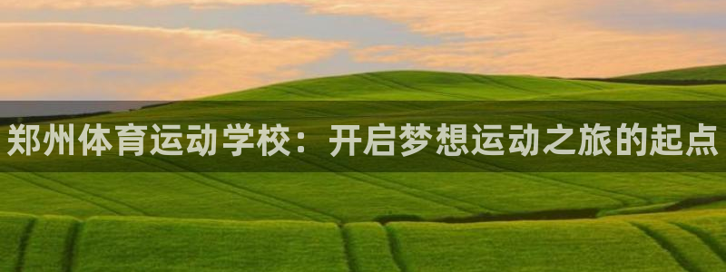 3377体育官网下载平台注册：郑州体育运动学校：开启